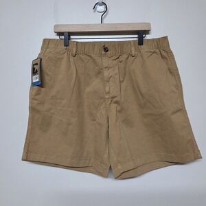 Bear bottom Stretch Chino Shorts Mens 2XL NEW Camel Brown 7" Casual Golf
